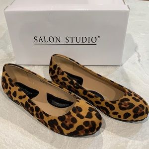Leopard Print Ballet Flats 8W